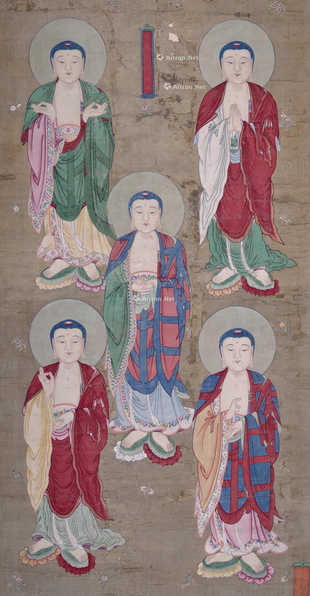 五佛图-佛道禅心—佛教书画专场-雅昌拍卖