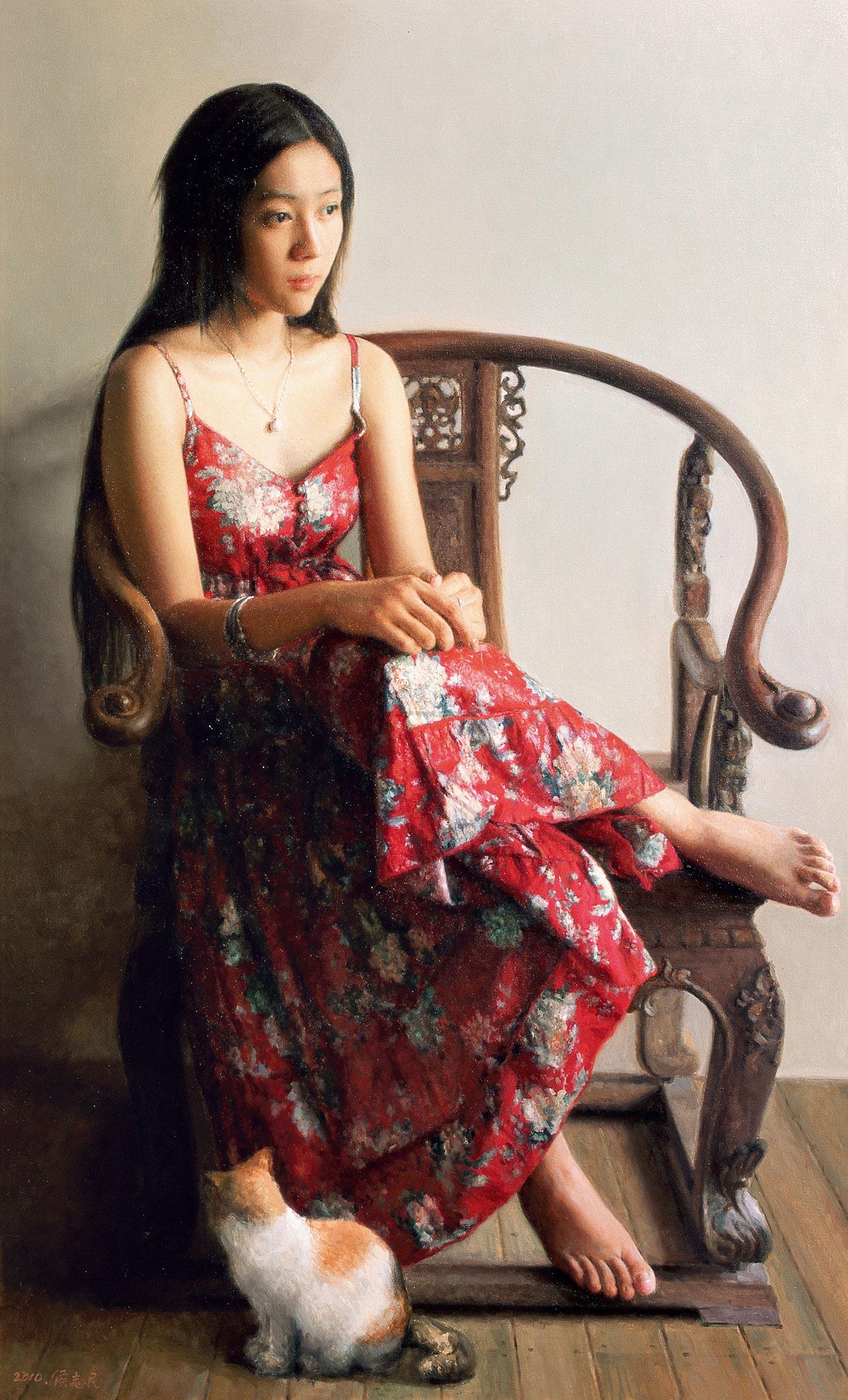 05132010年作淡淡的思忆布面油画