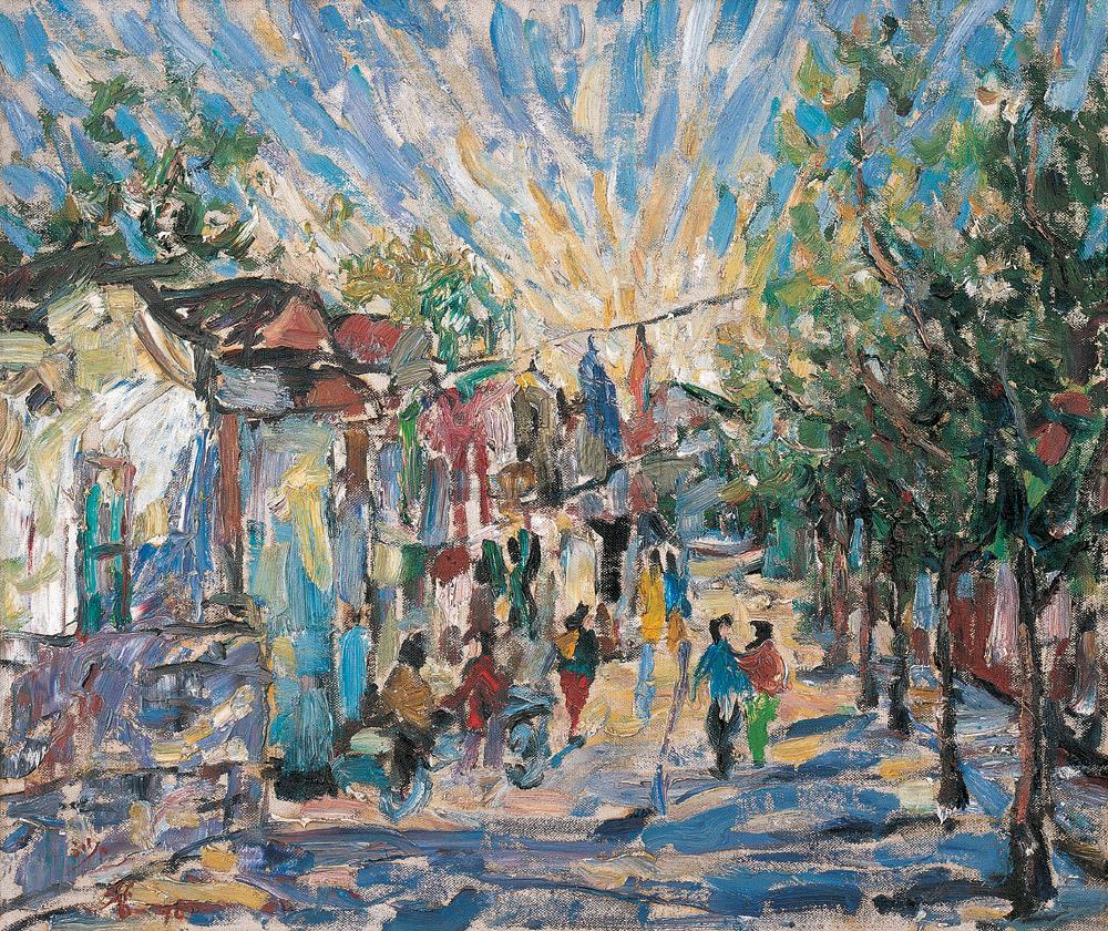 宁波老街-中国油画-雅昌拍卖