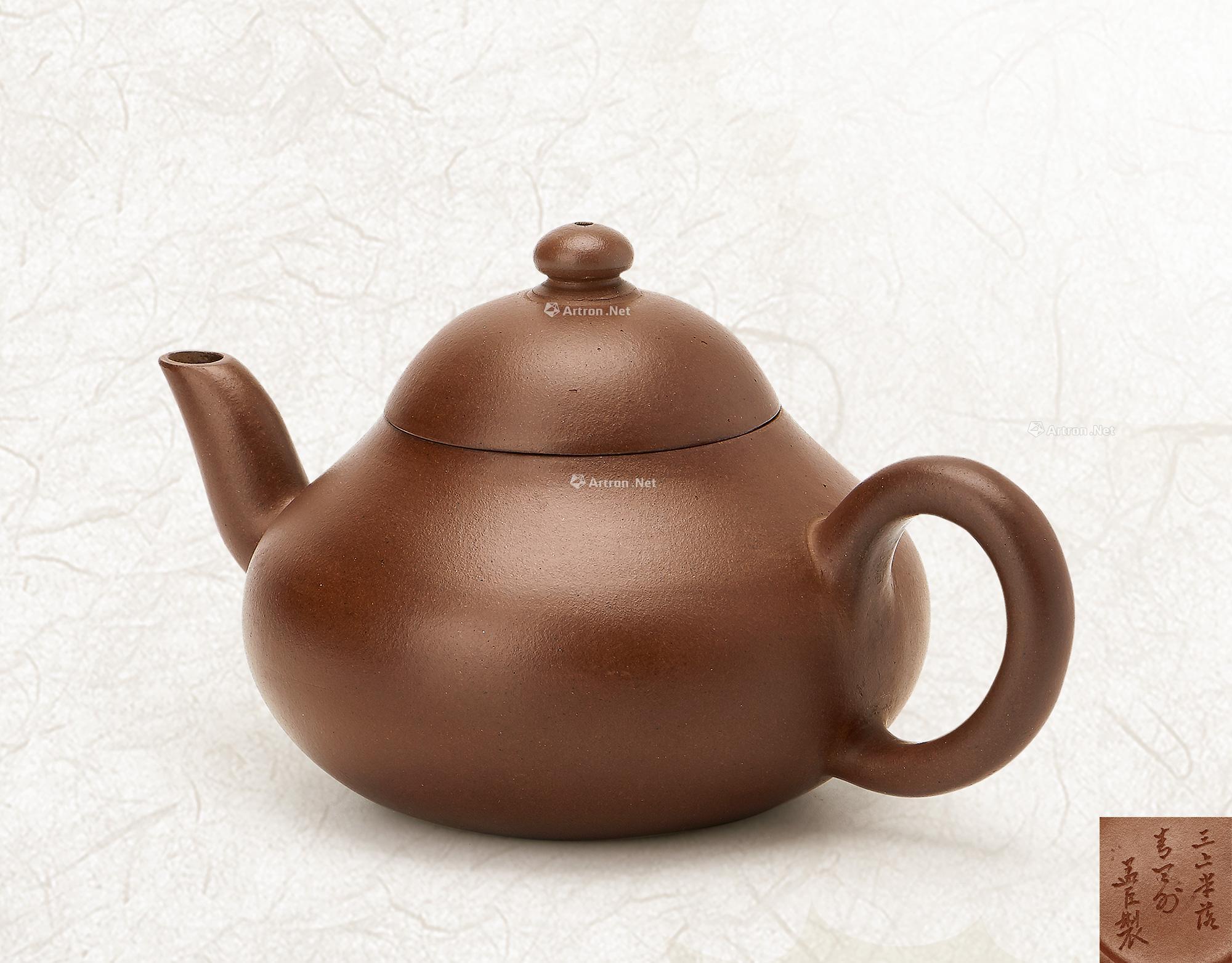 孟臣款紫泥梨形壶-涤烦—江记藏紫砂壶-雅昌拍卖