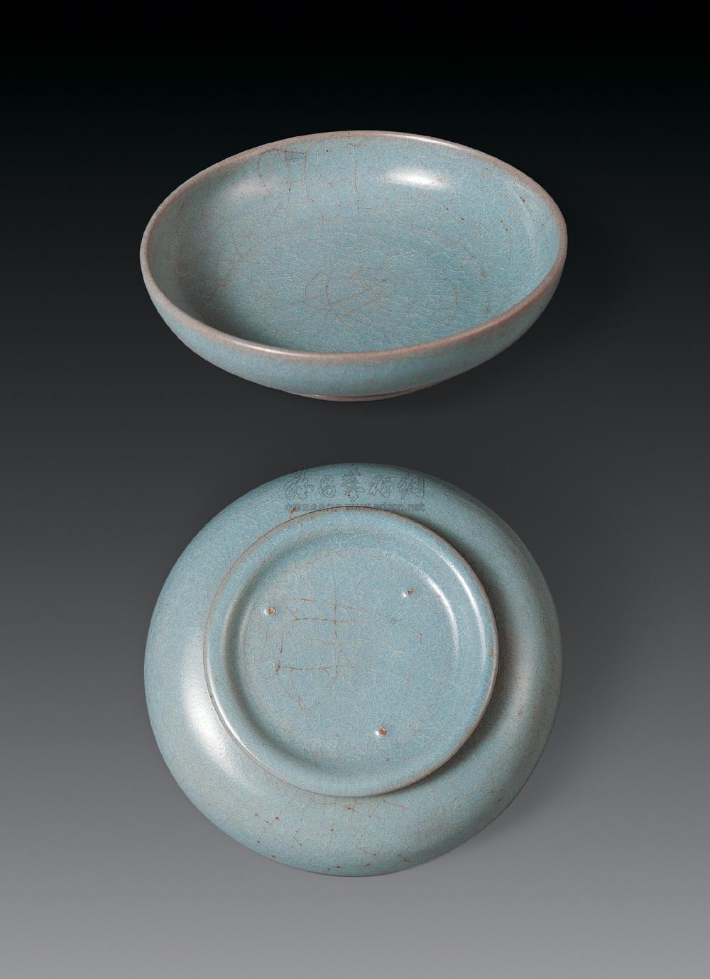 0110北宋汝窑天青釉笔洗