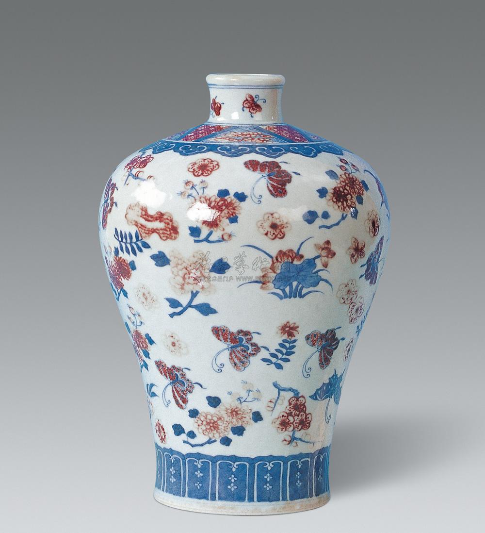 青花釉里红梅瓶-瓷器 杂项-雅昌拍卖