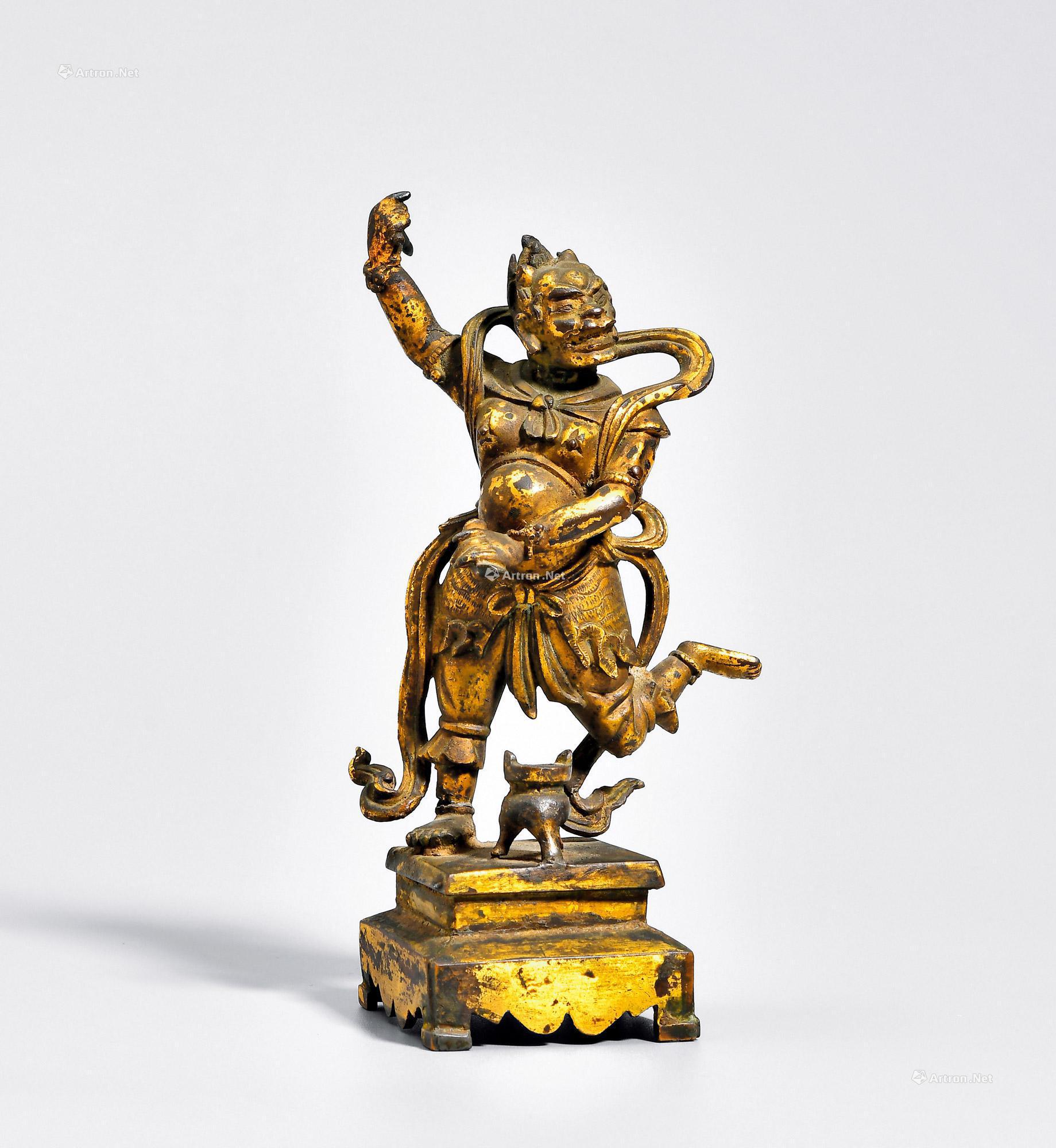 铜鎏金魁星点斗像-集粹—古董珍玩专场-雅昌拍卖