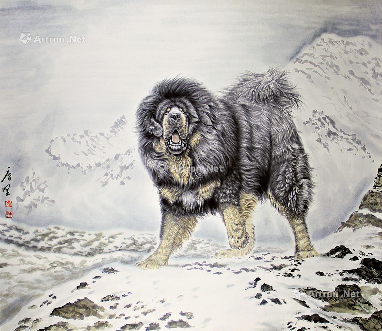 0150 藏獒 立轴 设色纸本