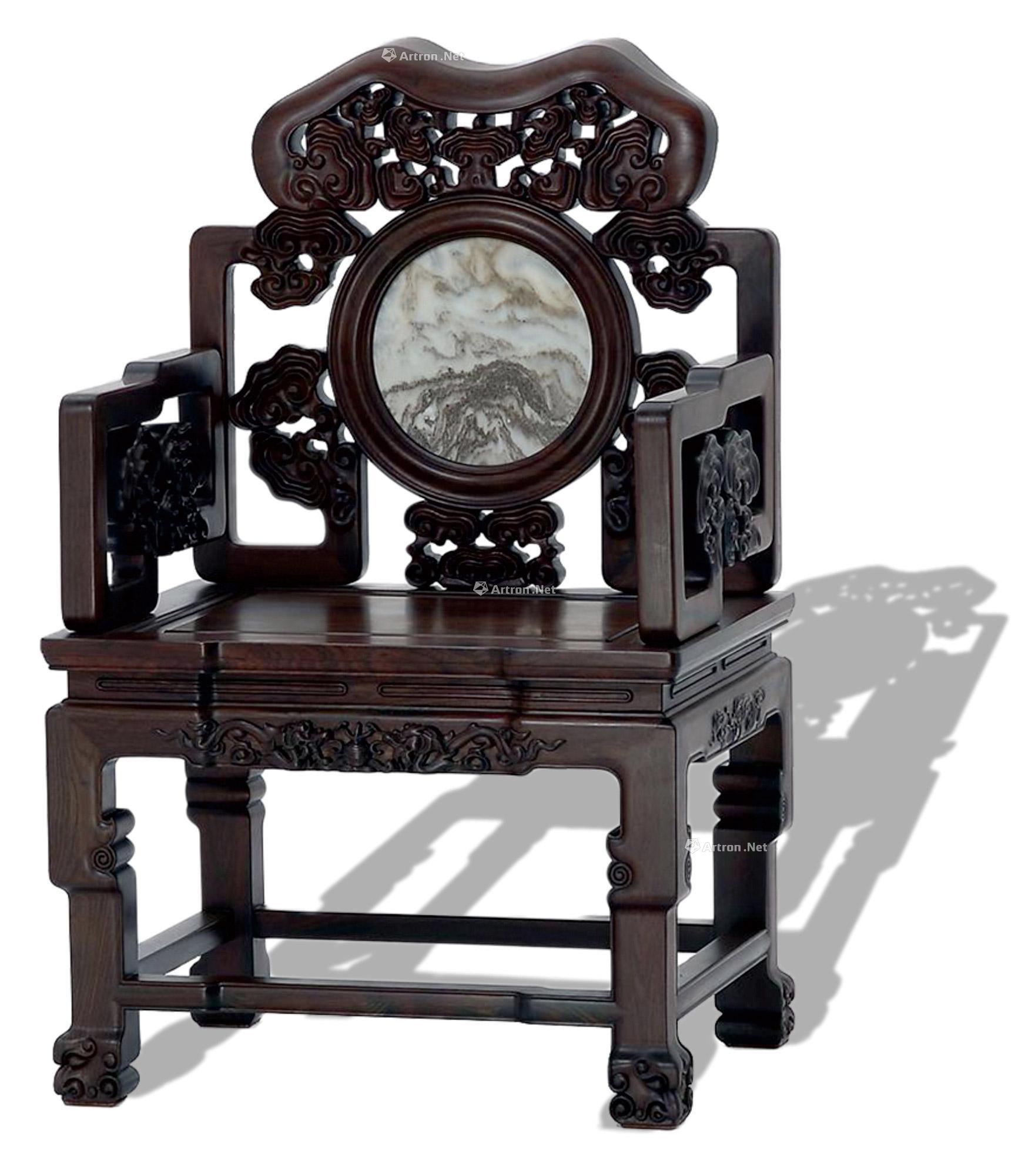 3104清晚期红木太师椅一件