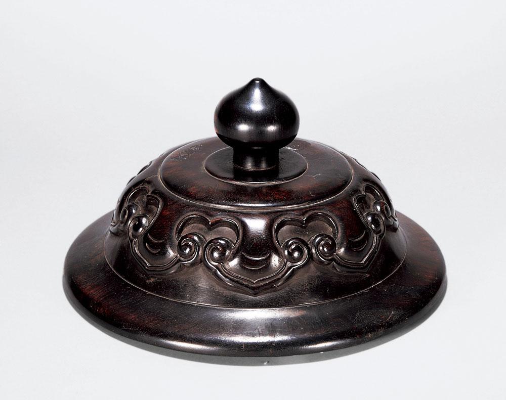 紫檀雕如意云纹器盖-擎来锦绣——永源斋藏古代器物配件专场-雅昌拍卖