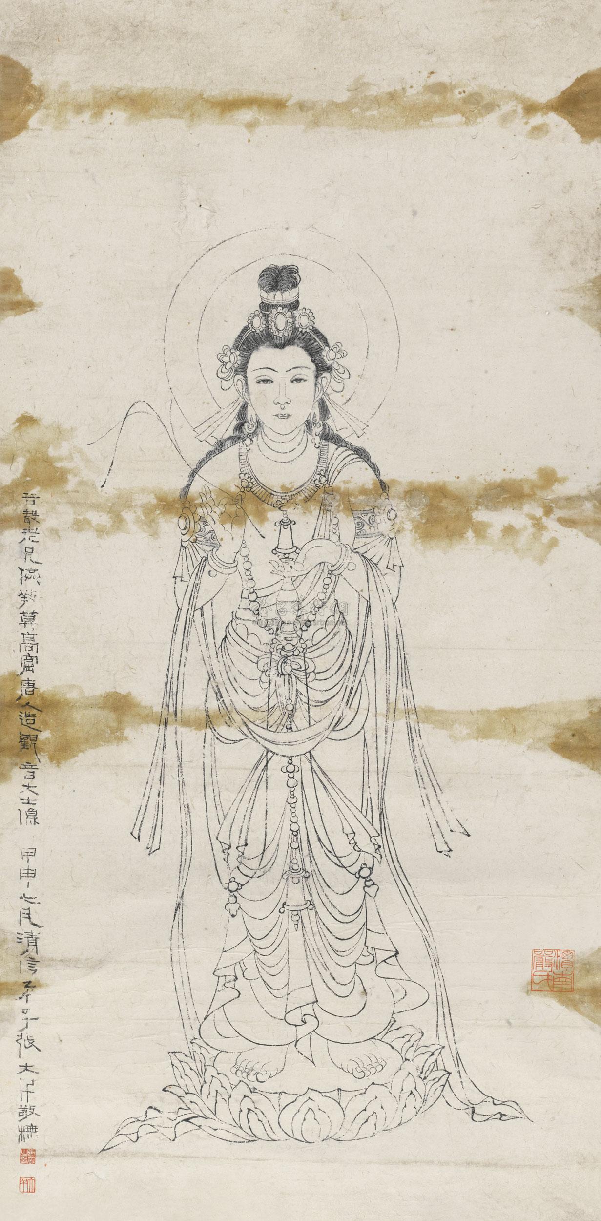 拍品信息拍品名称张大千 白描敦煌观音 立轴作者张大千拍品分类中国