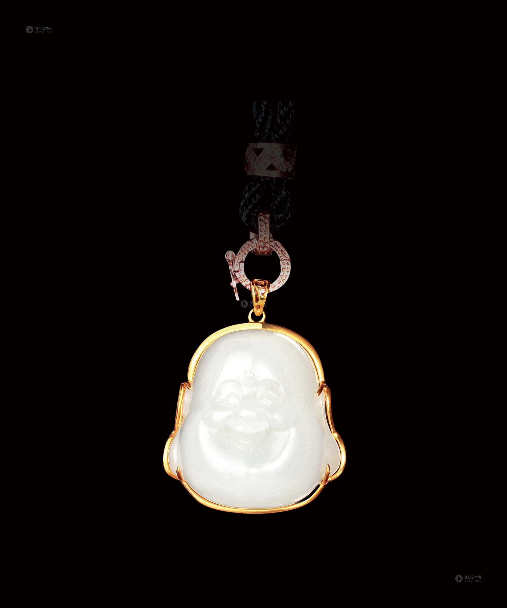 0344和田玉包金佛首