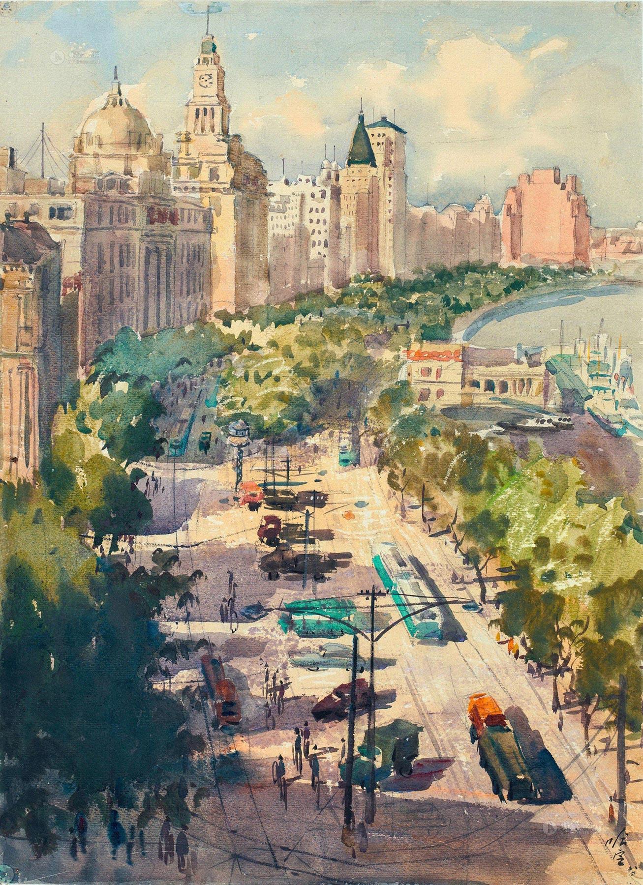 上海外滩-纪念哈定诞辰90周年水彩艺术专场-雅昌拍卖