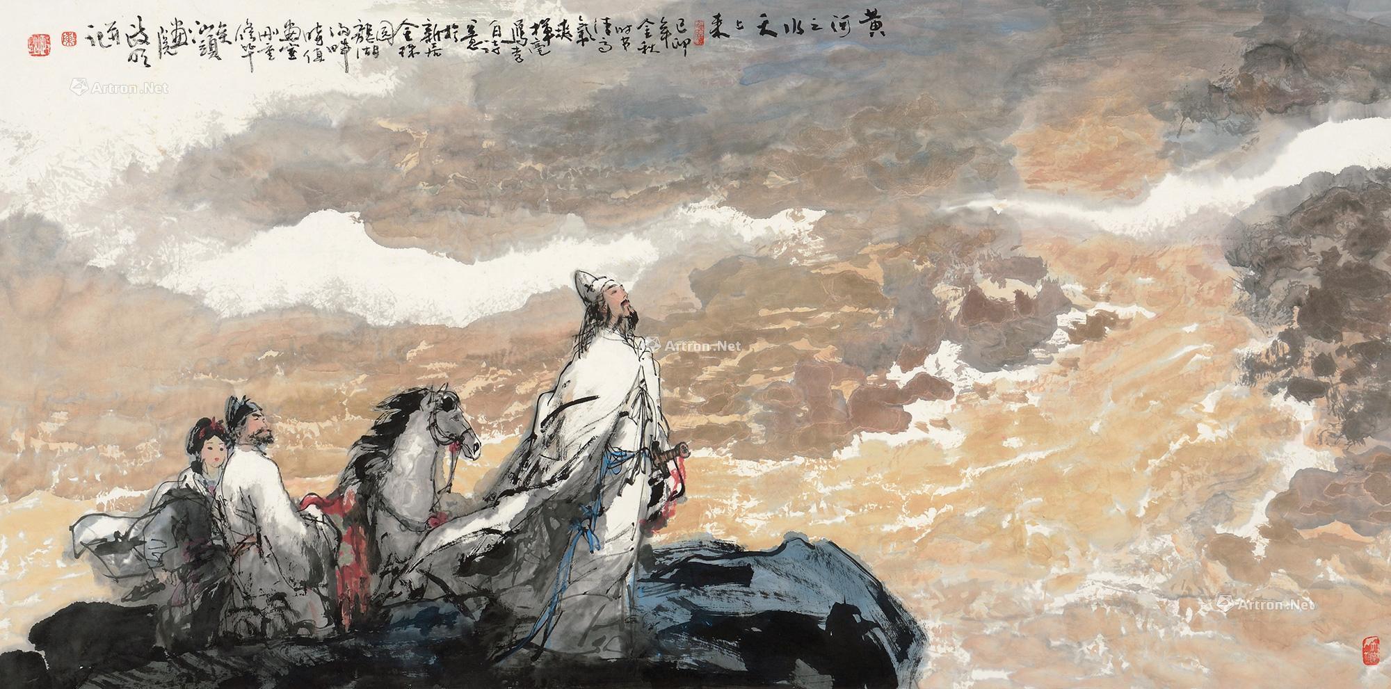 0005己卯1999年作李白诗意图镜心设色纸本