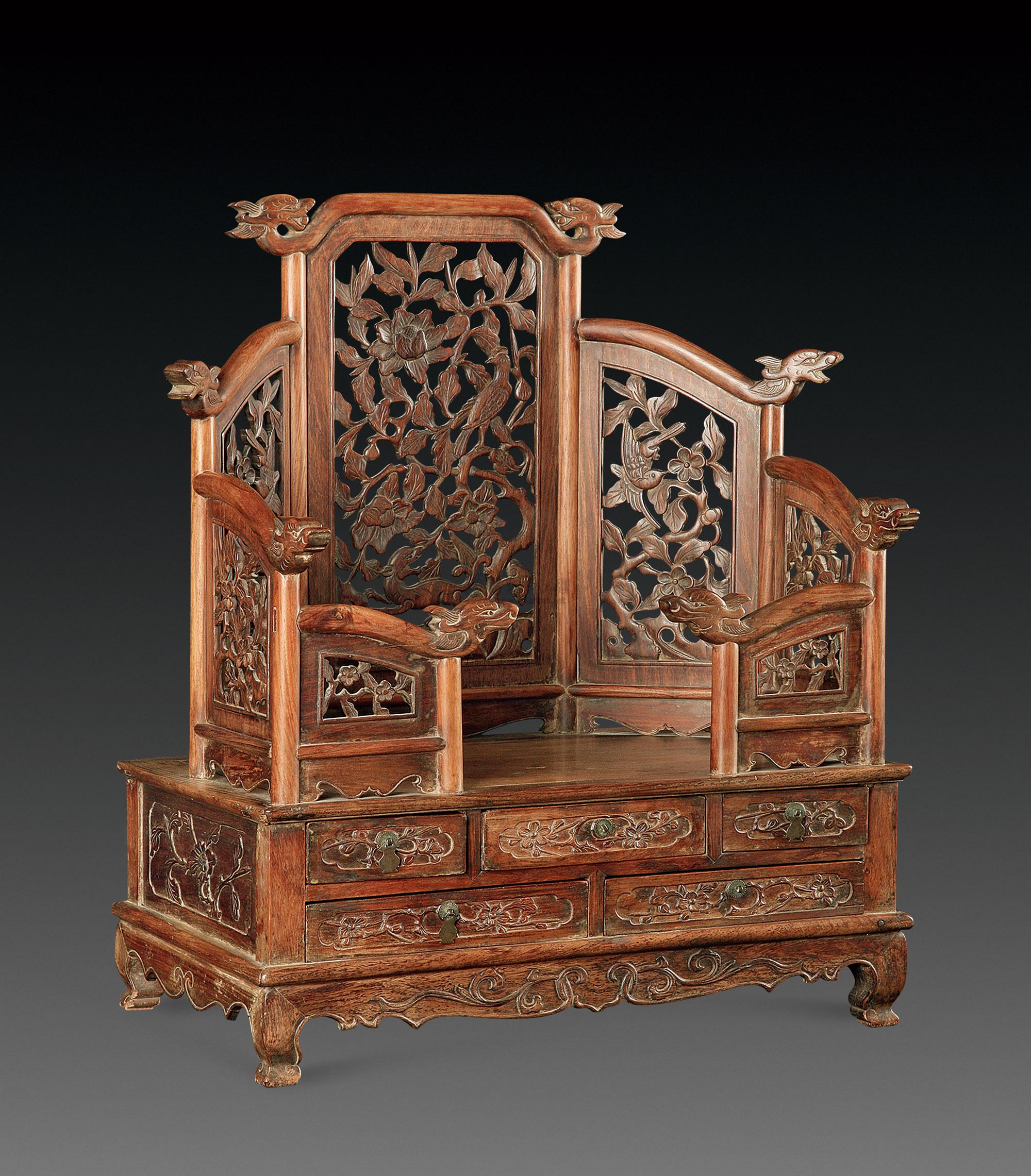 黄花梨五屏风式镜台-惊鸿照影—明清古典家具专场(一)-雅昌拍卖