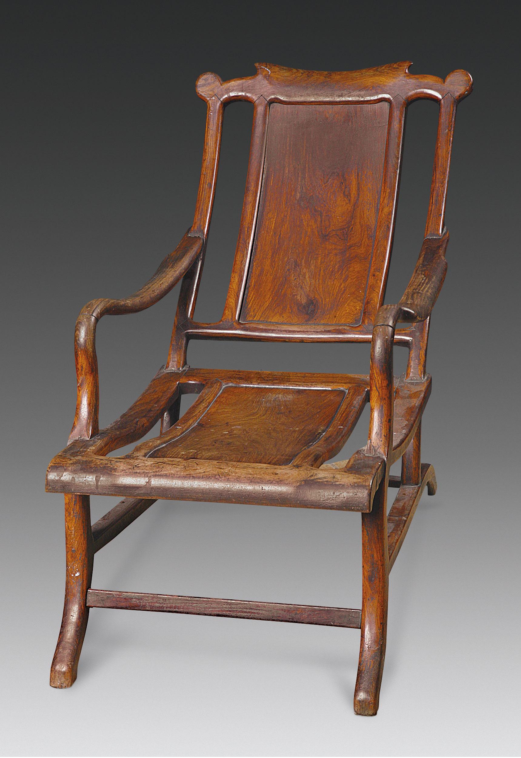 0113清中黄花梨躺椅