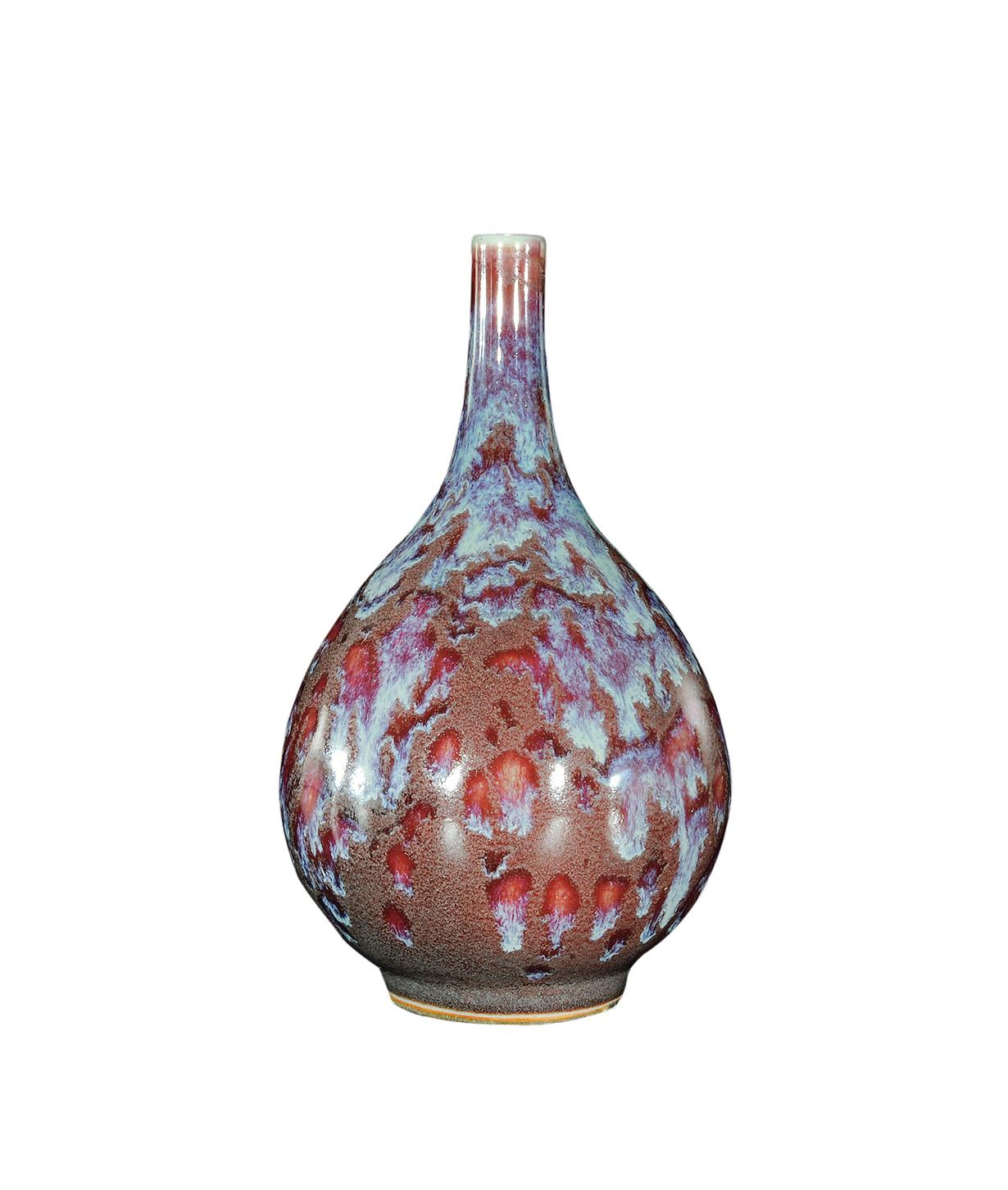 1271清窑变釉胆瓶一件