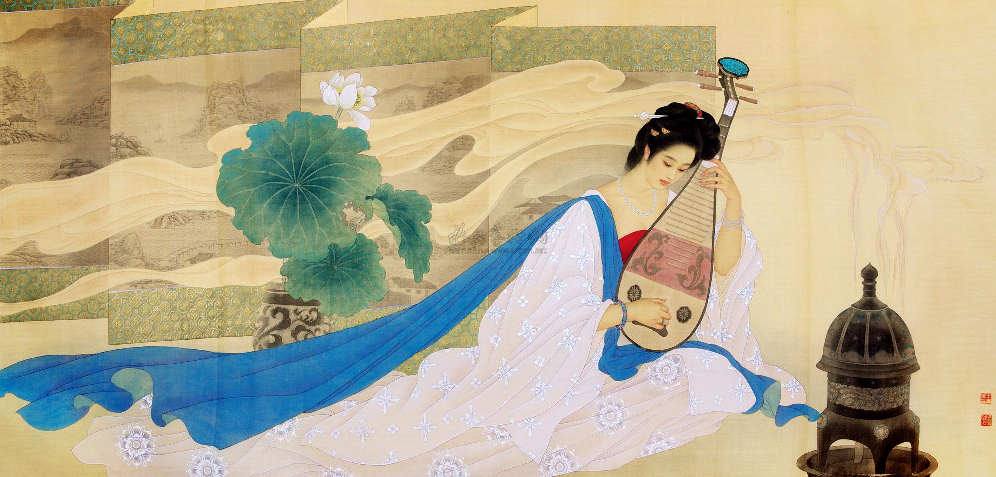 0622 珍珠落玉盘 镜心 设色绢本