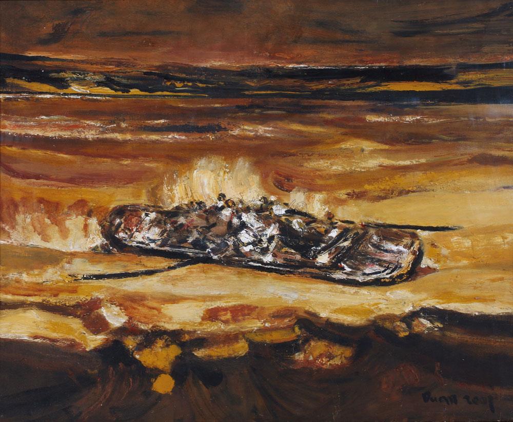 0151 2001年作 黄河渡 油彩画布