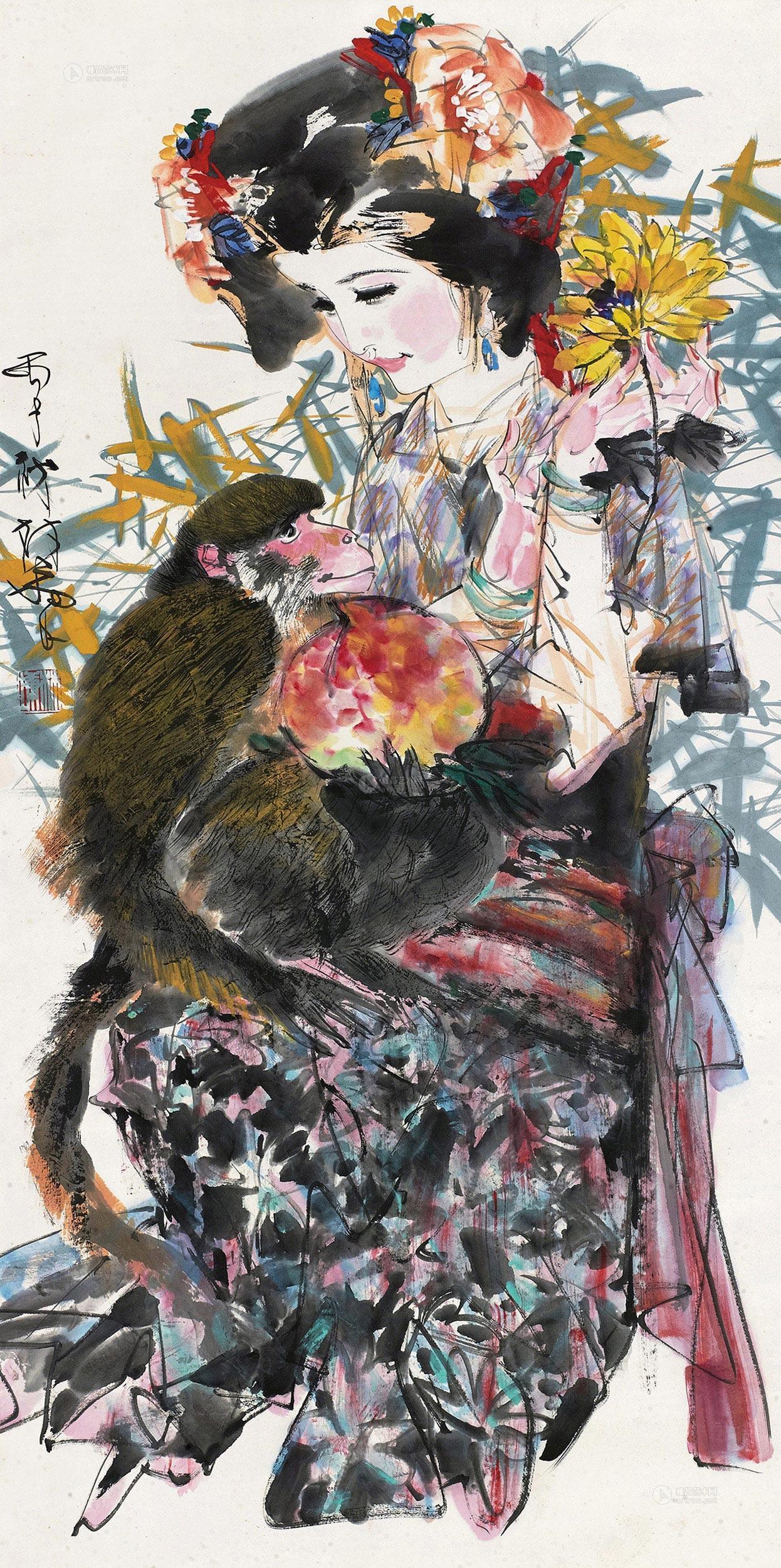 献桃-中国书画-雅昌拍卖