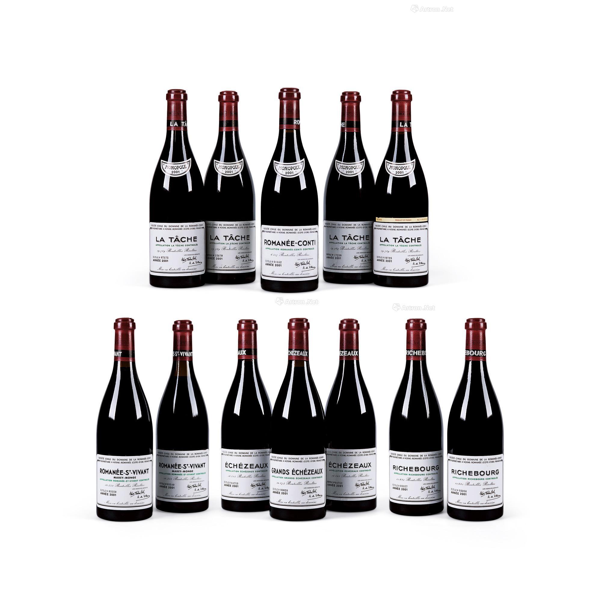 3039罗曼尼康帝套装2001十二瓶