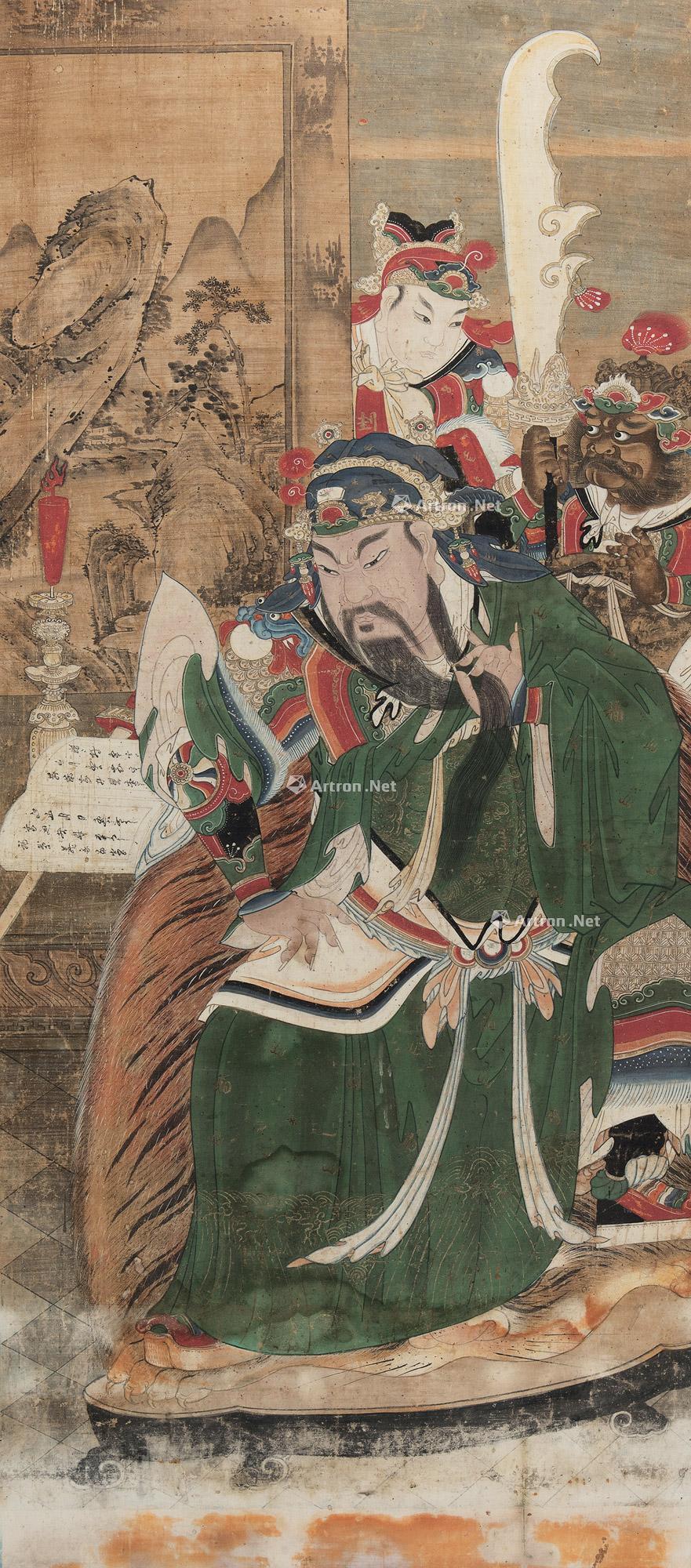 *1051 清早期 关公画像