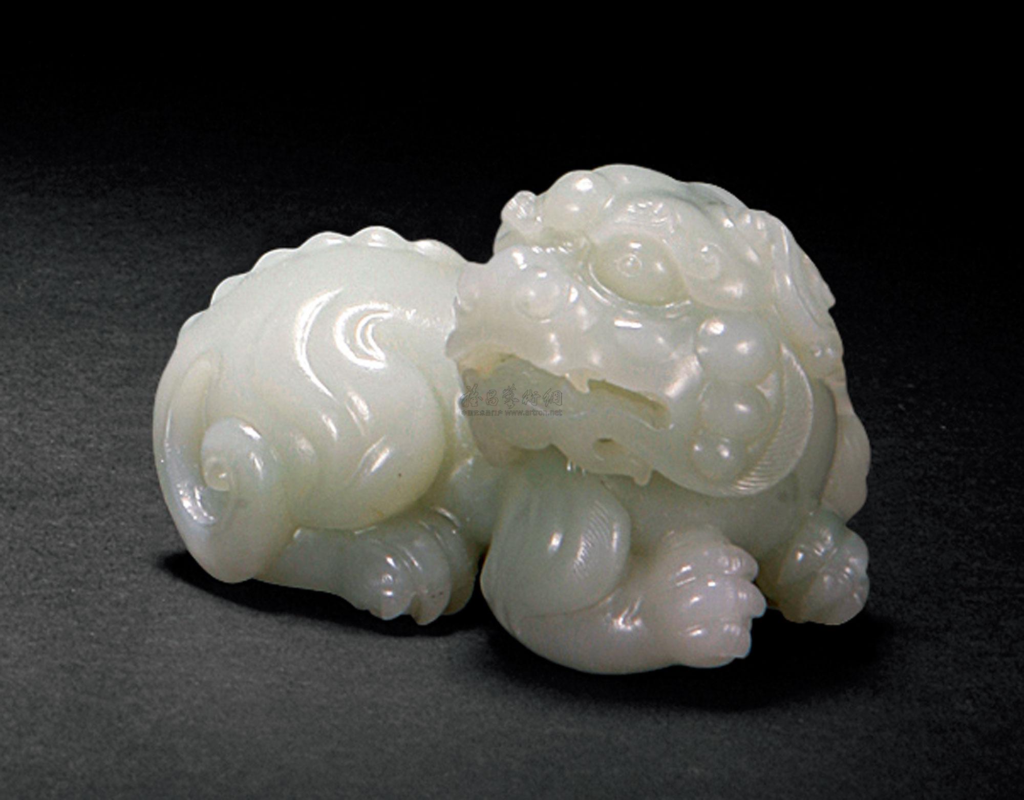 青白玉雕狮子-古董珍玩专场-雅昌拍卖