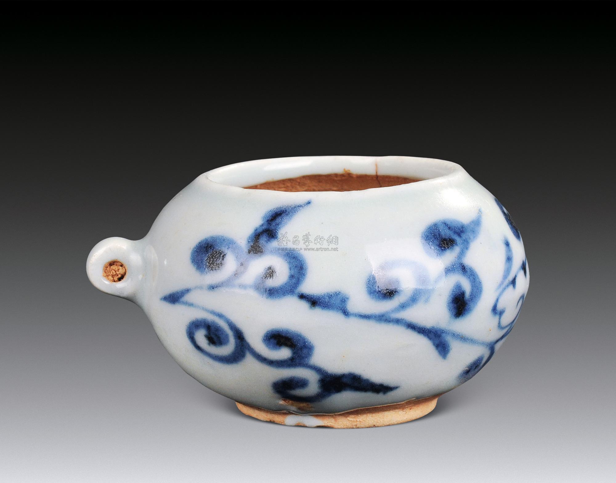 0217 元 元青花鸟食罐