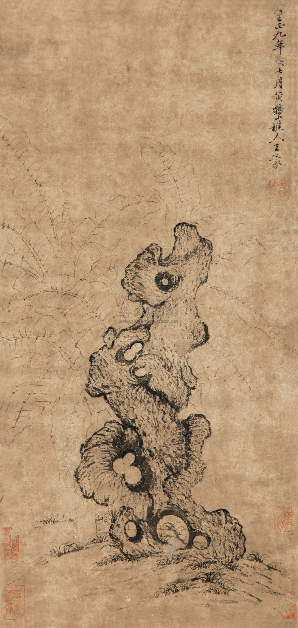 奇石芭蕉-古韵掇英—中国古代书画专场-雅昌拍卖