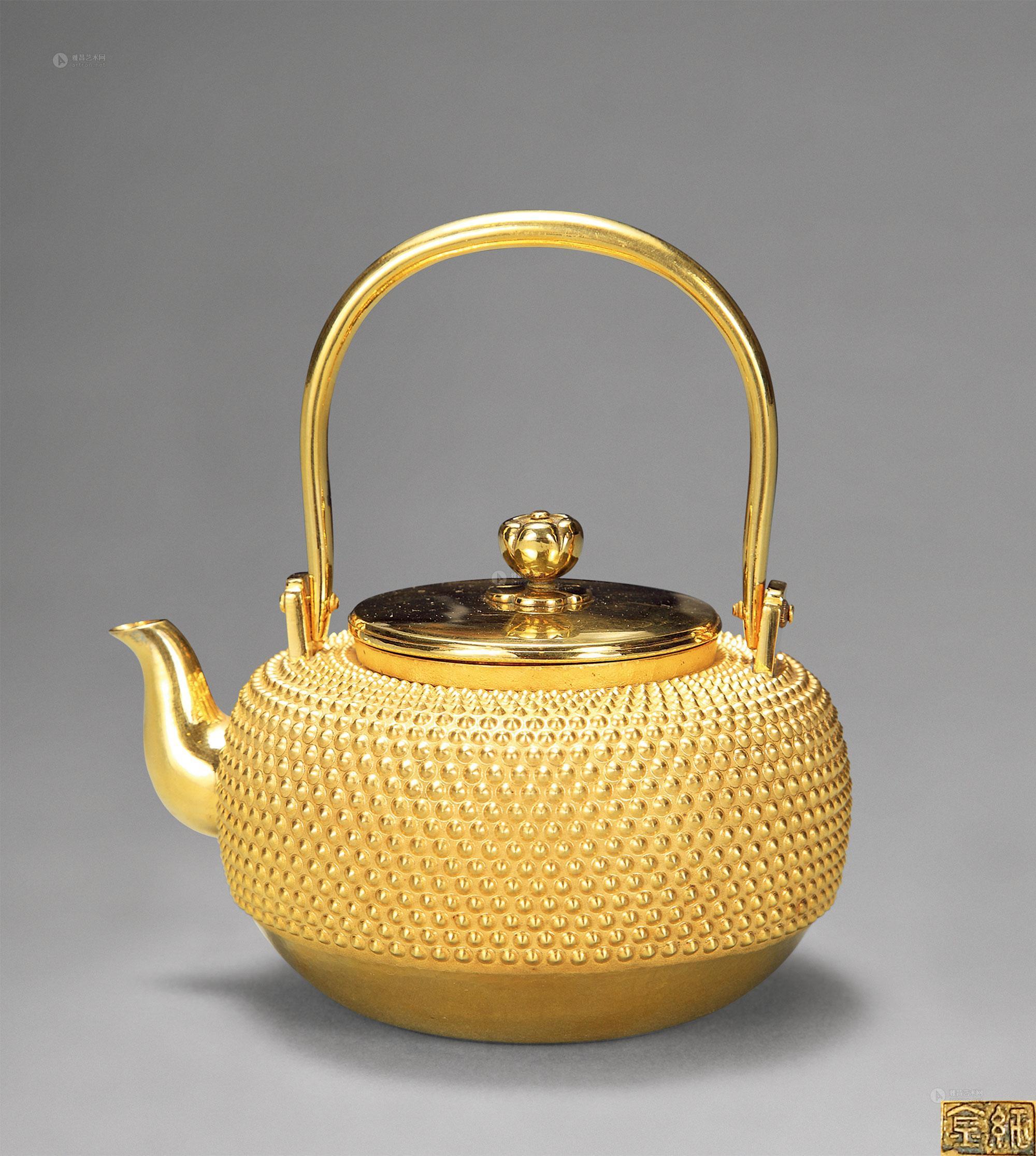 纯金霰型金壶-金铁烟云——茶香及道具专场-雅昌拍卖