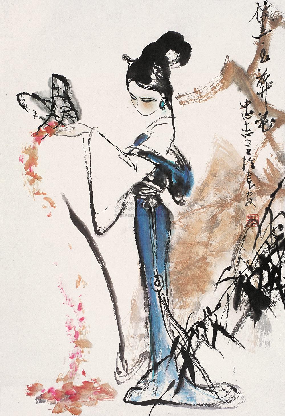 黛玉葬花-中国书画-雅昌拍卖