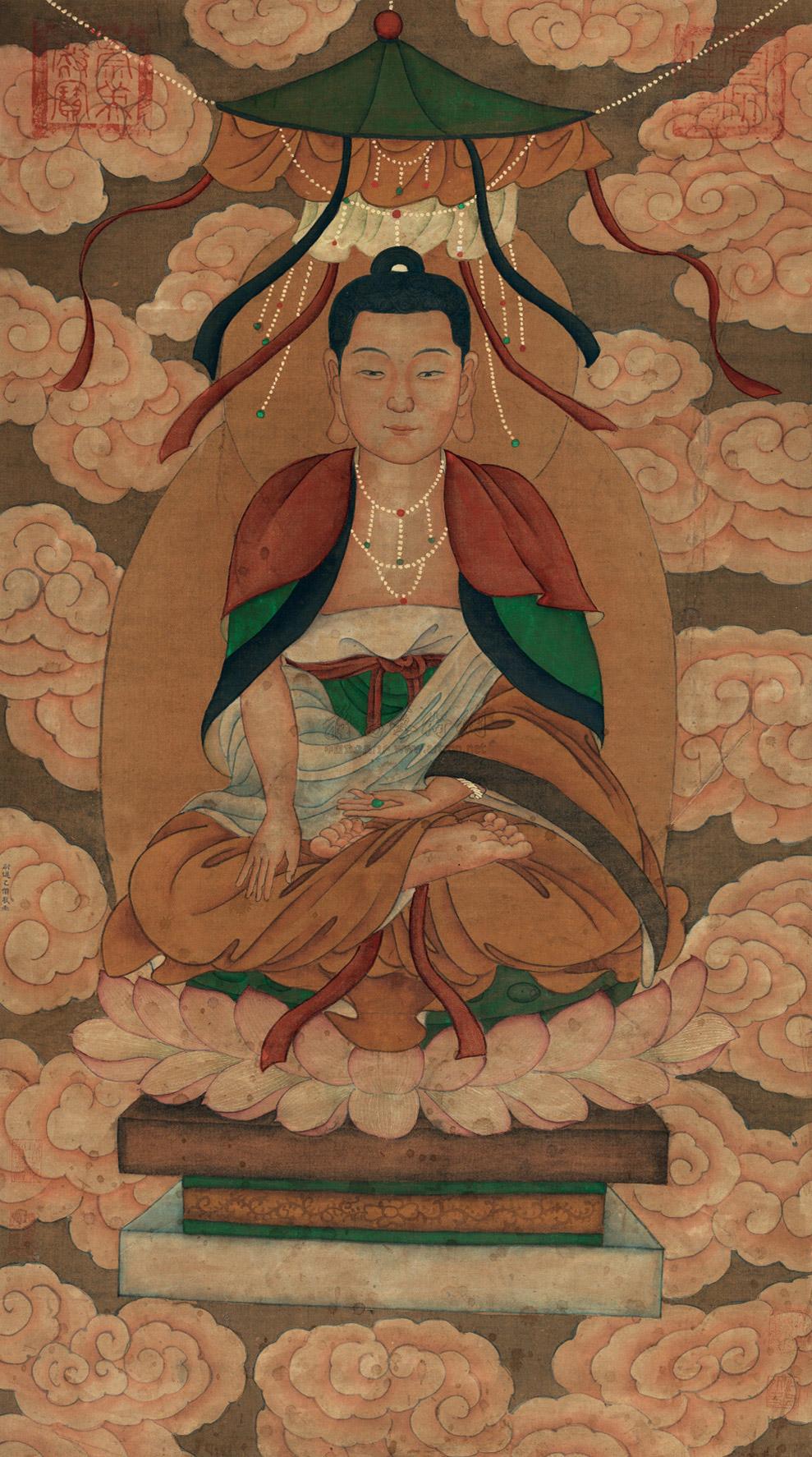 0515 如来佛祖 立轴 设色绢本