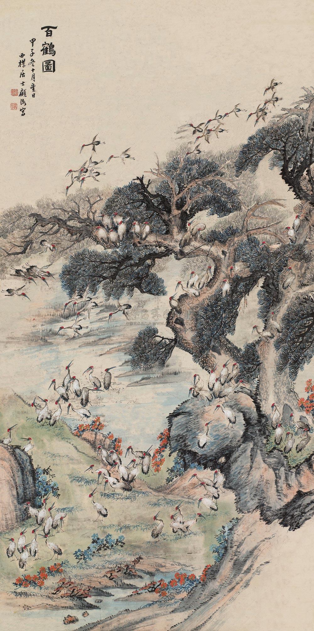 百鹤图-中国古代书画专场(一)-雅昌拍卖