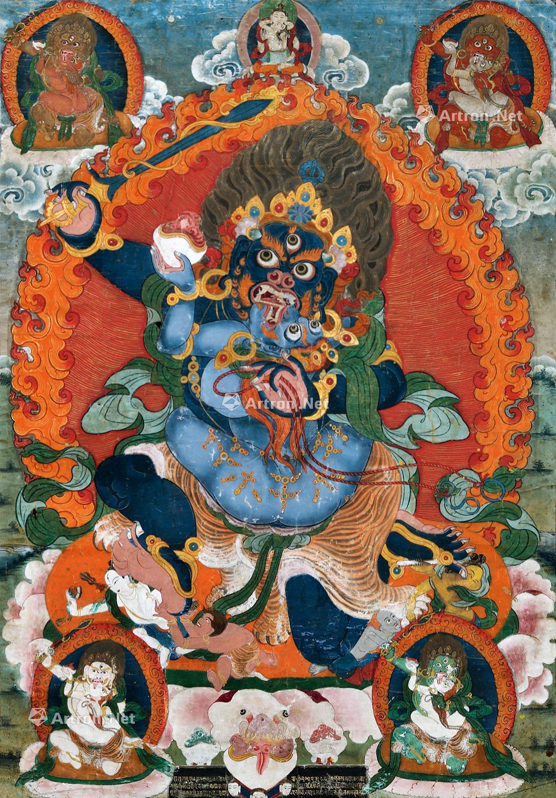 双身不动明王唐卡-观福慧海——唐卡专场-雅昌拍卖