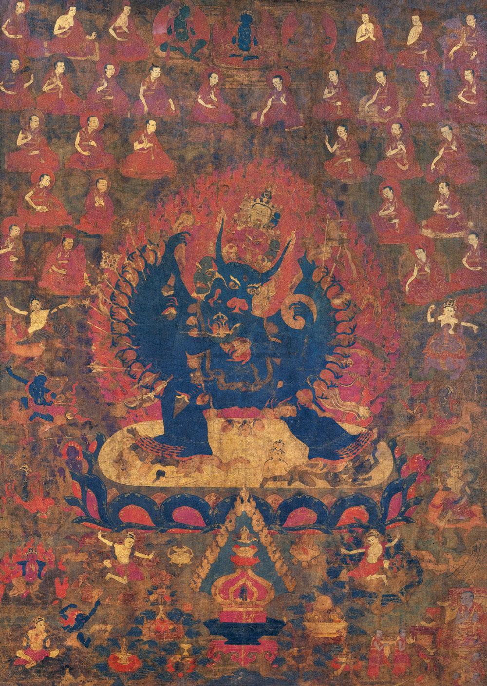 大威德金刚唐卡-佛教艺术品专场-雅昌拍卖