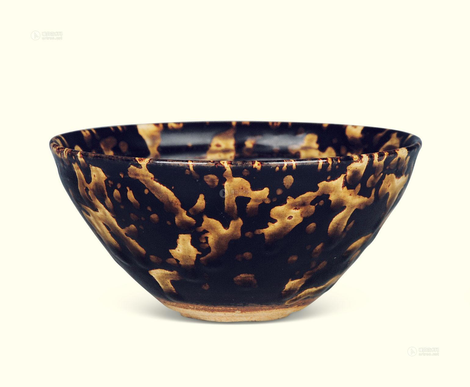 0424 清 吉州窑玳瑁釉碗