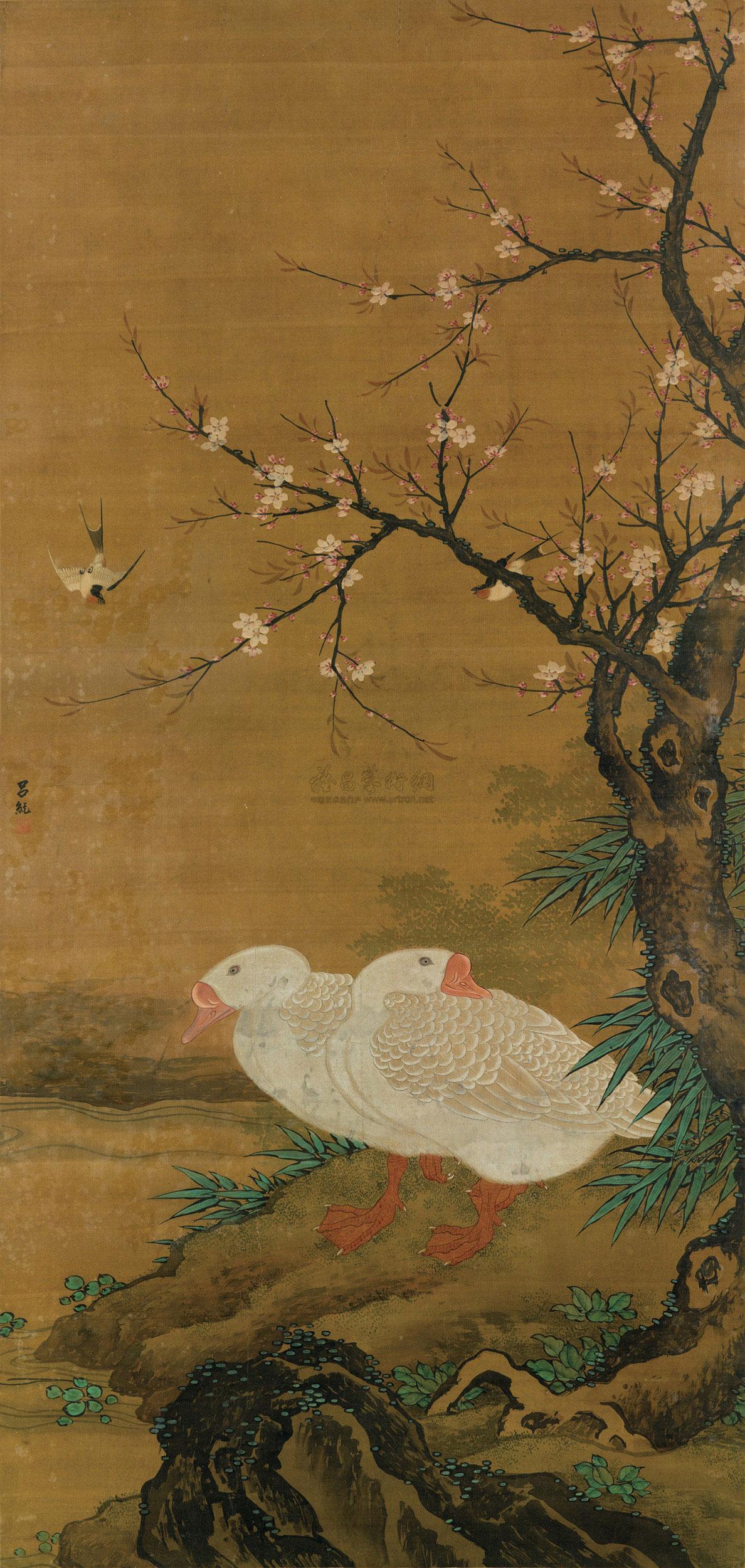 梅花双鹅-中国古代书画-雅昌拍卖