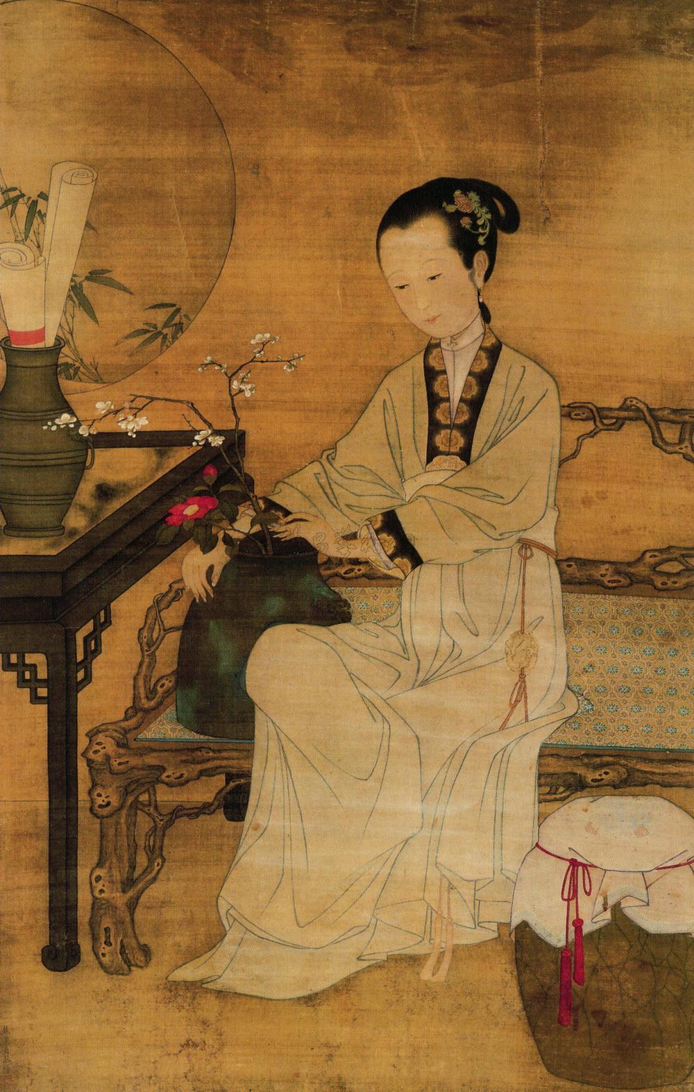 赏花仕女-中国古代书画-雅昌拍卖