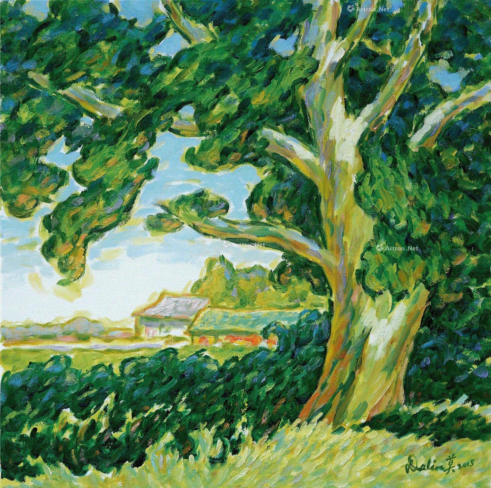 1281 2015年作 大树下 布面 油画