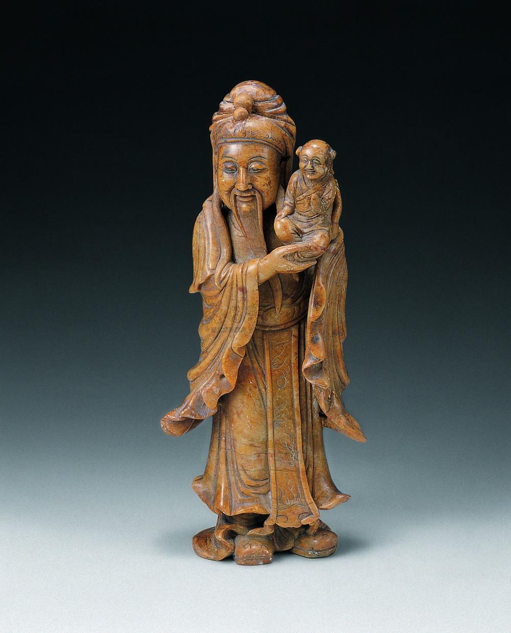 寿山石雕福星像-2002春季文物展销会·工艺品杂项唐卡-雅昌拍卖