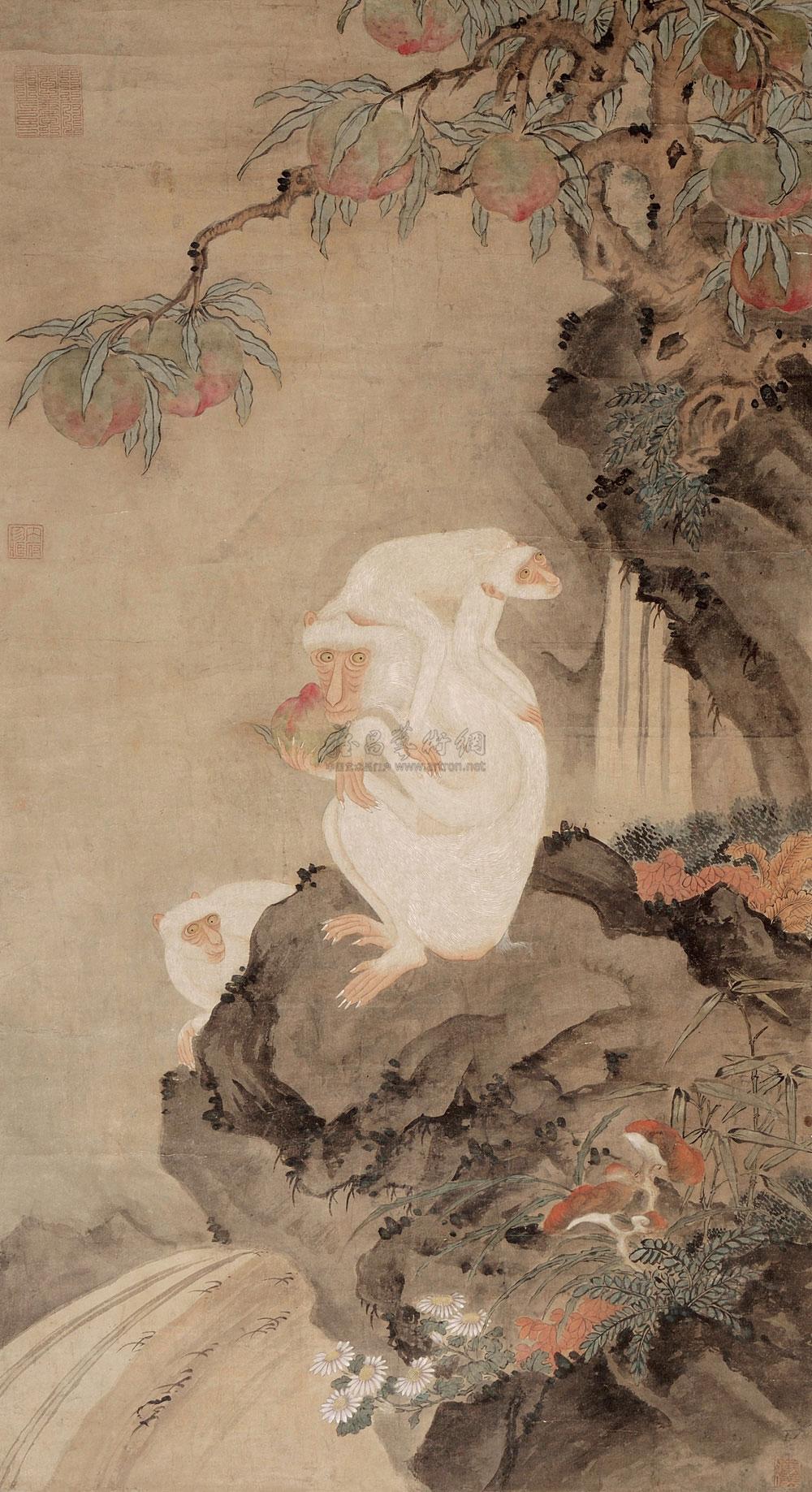 白猿献寿图-中国书画-雅昌拍卖