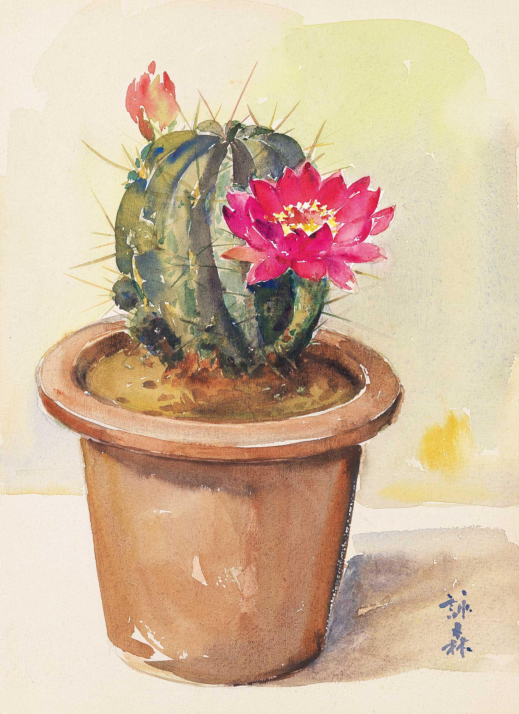 仙人球-中国油画及雕塑-雅昌拍卖