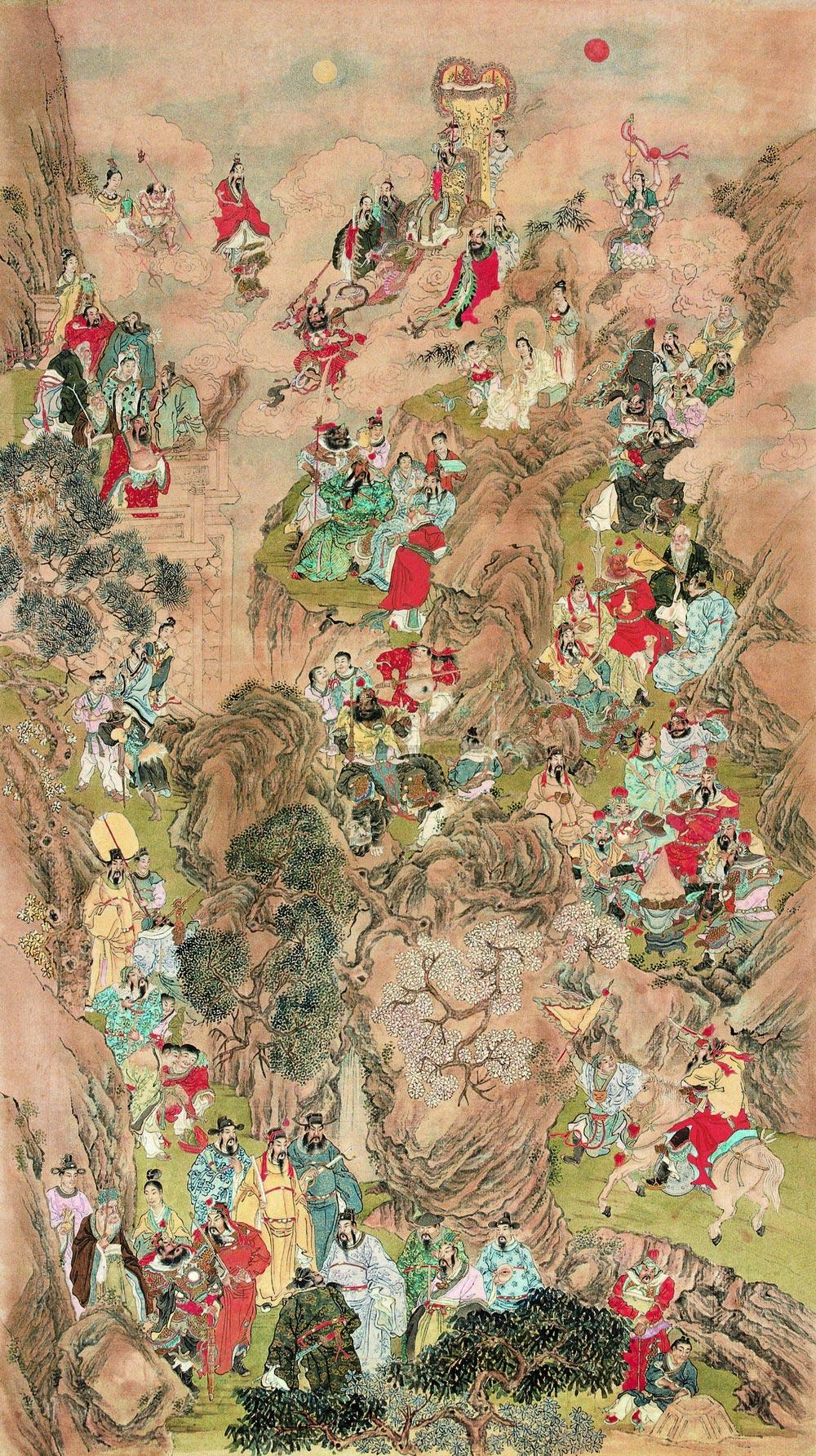 1040 众神图 镜心 设色纸本