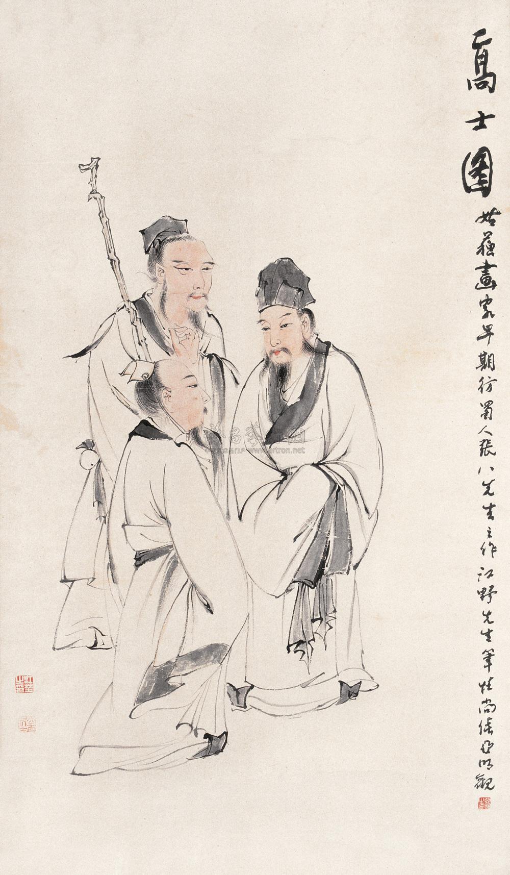 0662 高士图 立轴 设色纸本