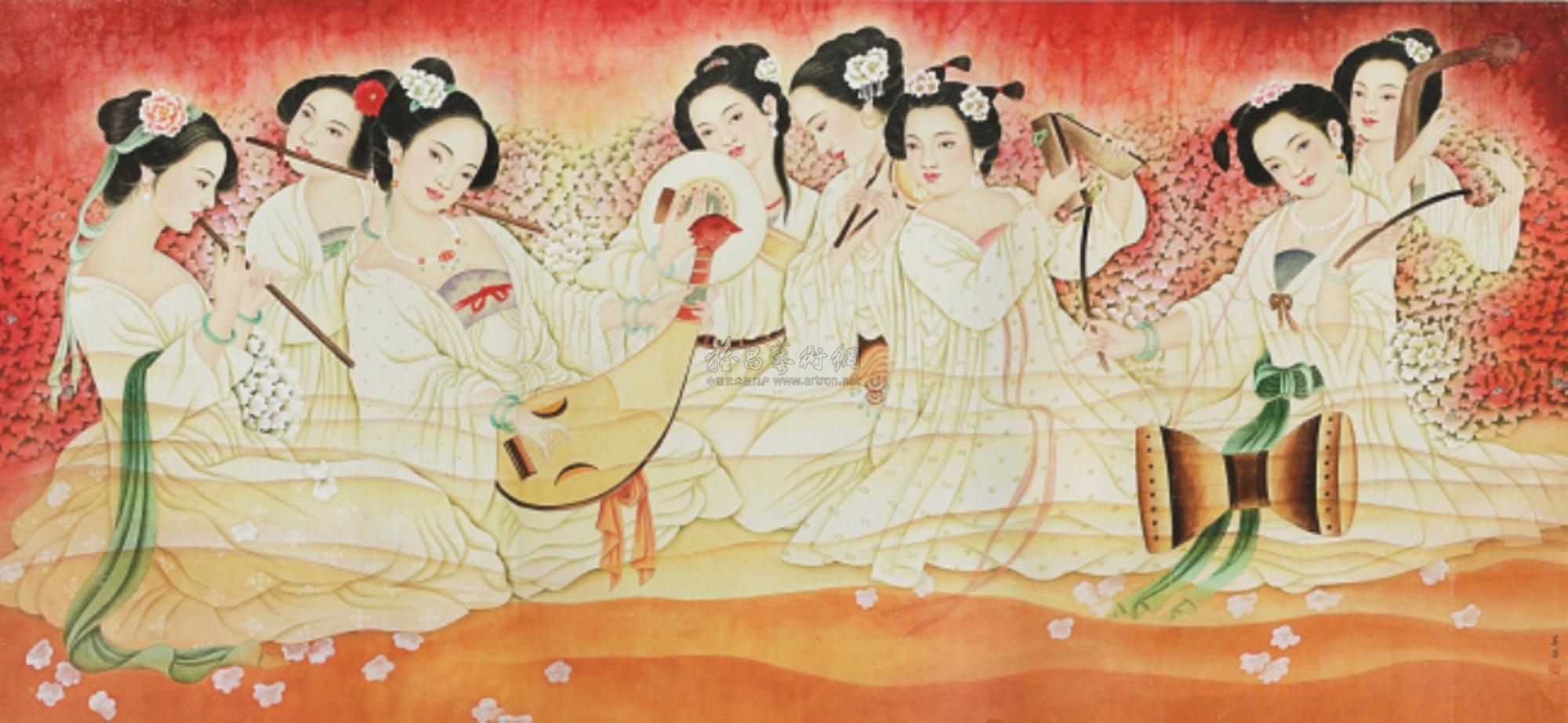 乐伎图-中国字画 华人西画-雅昌拍卖