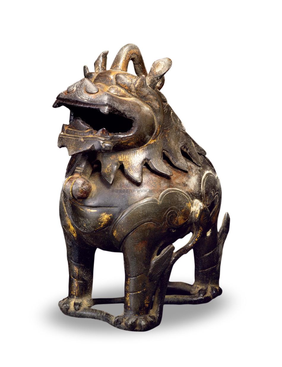 1334 明 铜甪端香熏