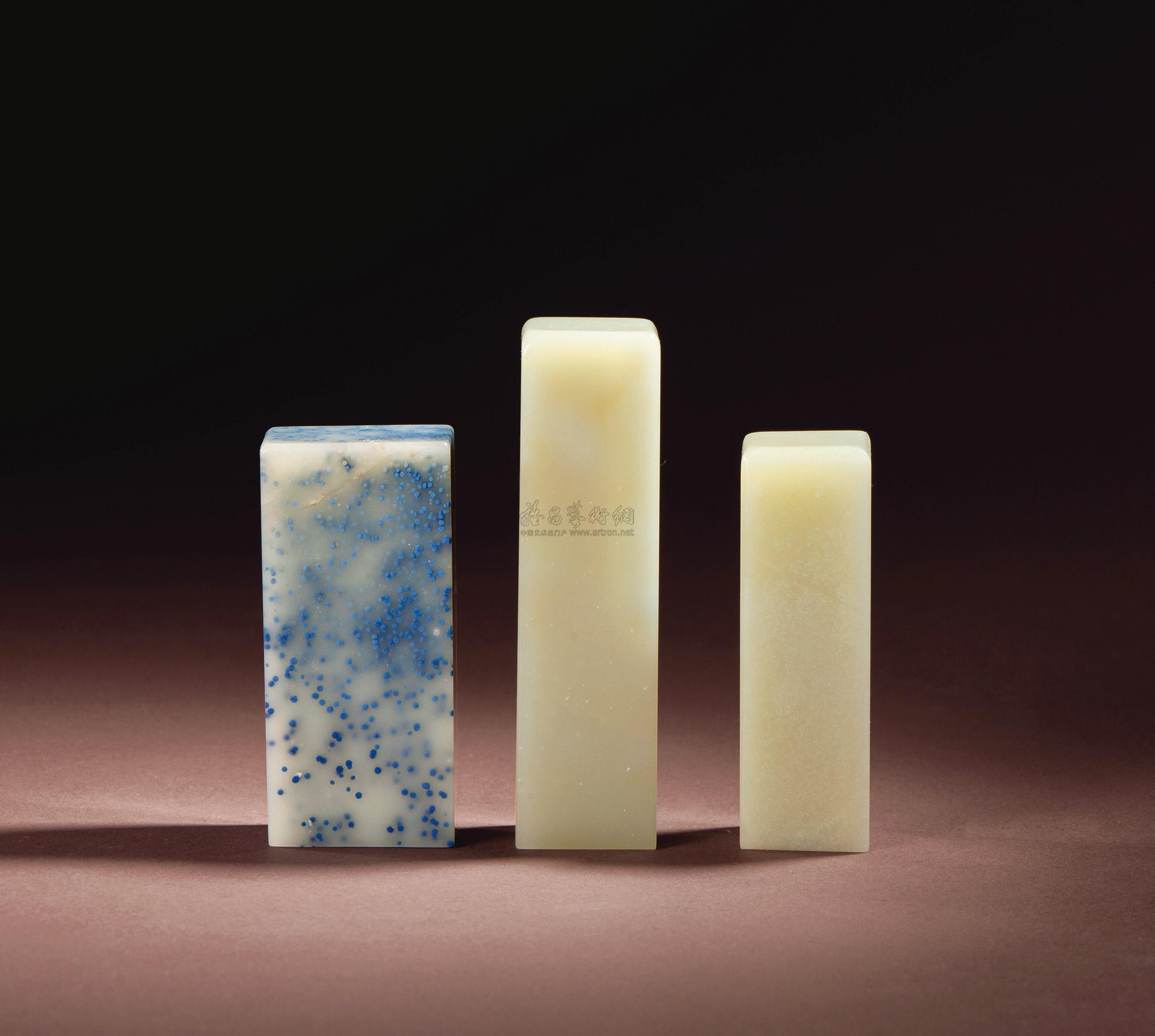 青田蓝星石 封门青素方章-可石怡情—现代国石臻品-雅昌拍卖