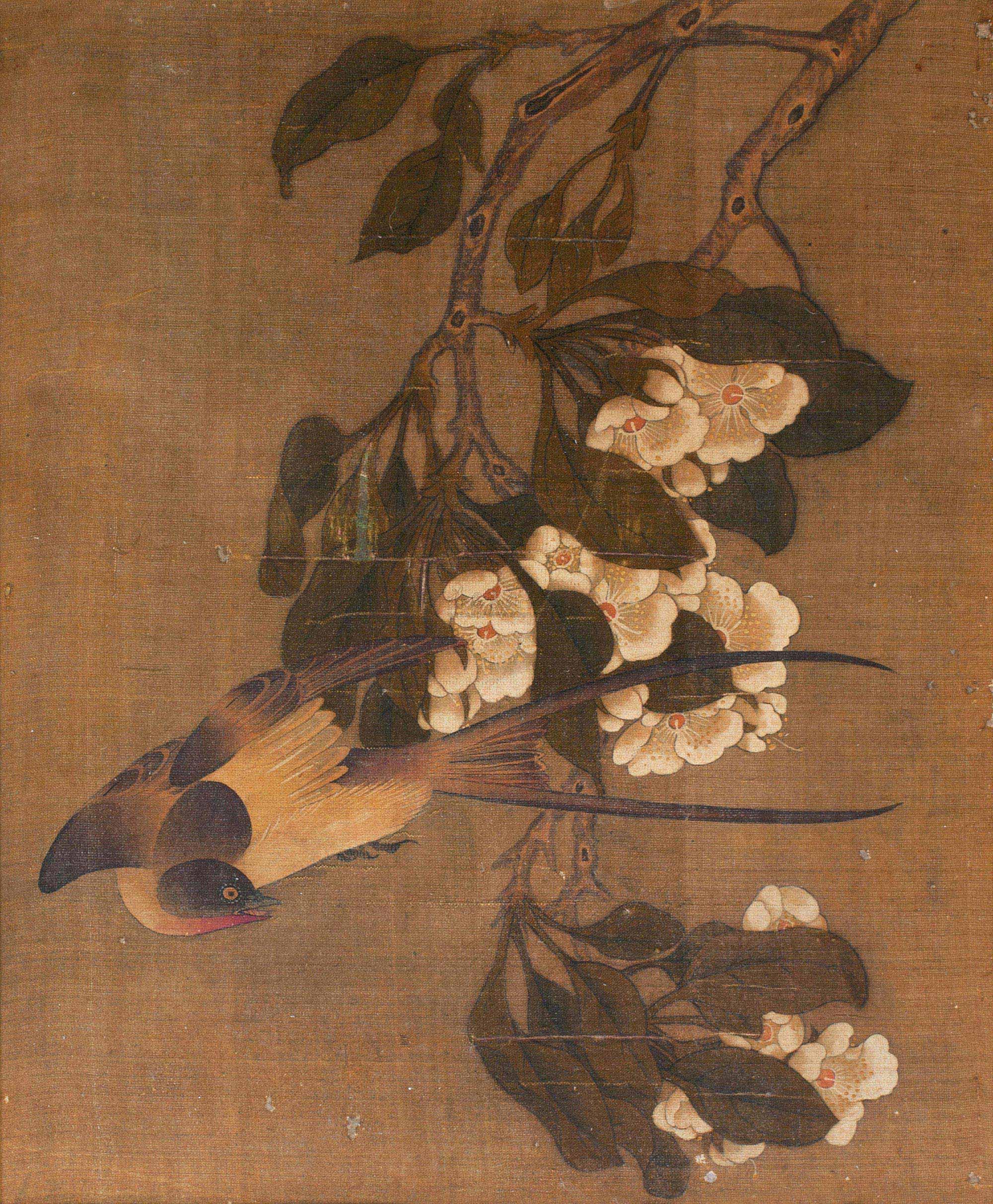 1647 桃花春燕 镜心 绢本