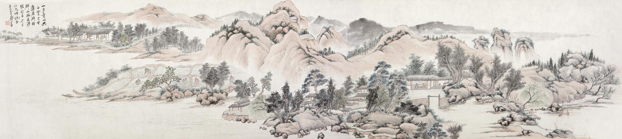 0646辛巳1941年作桃花源手卷纸本