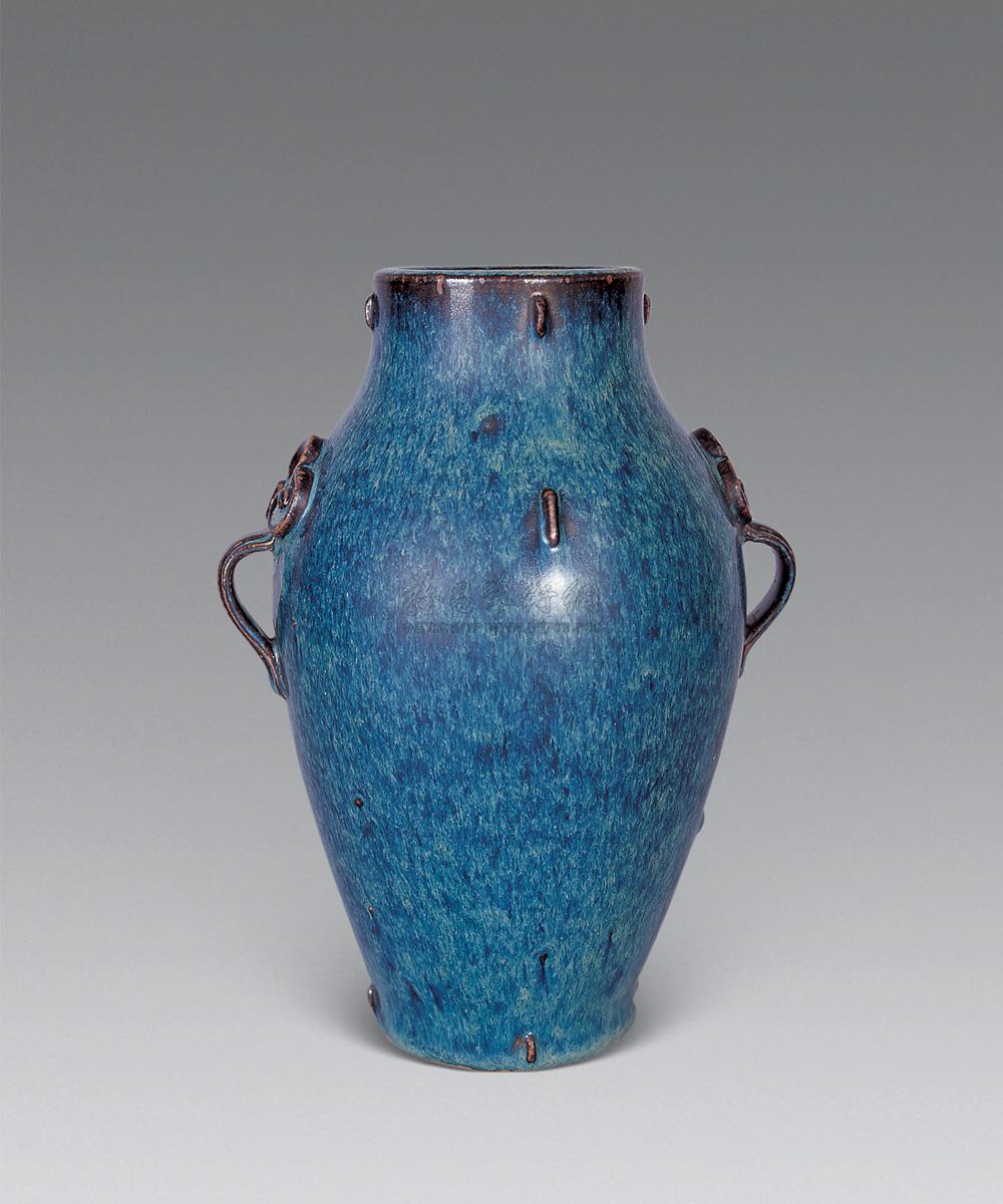 广窑花釉灵芝耳尊-瓷器工艺品(二)-雅昌拍卖