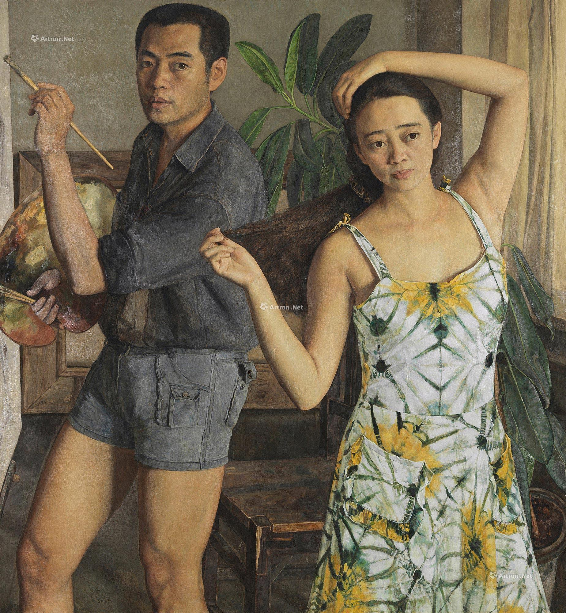 01001991年作那时我们正年轻布面油画