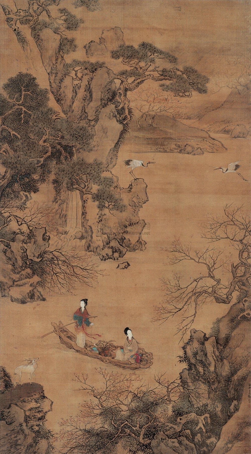 仙人游春图-中国古代书画-雅昌拍卖