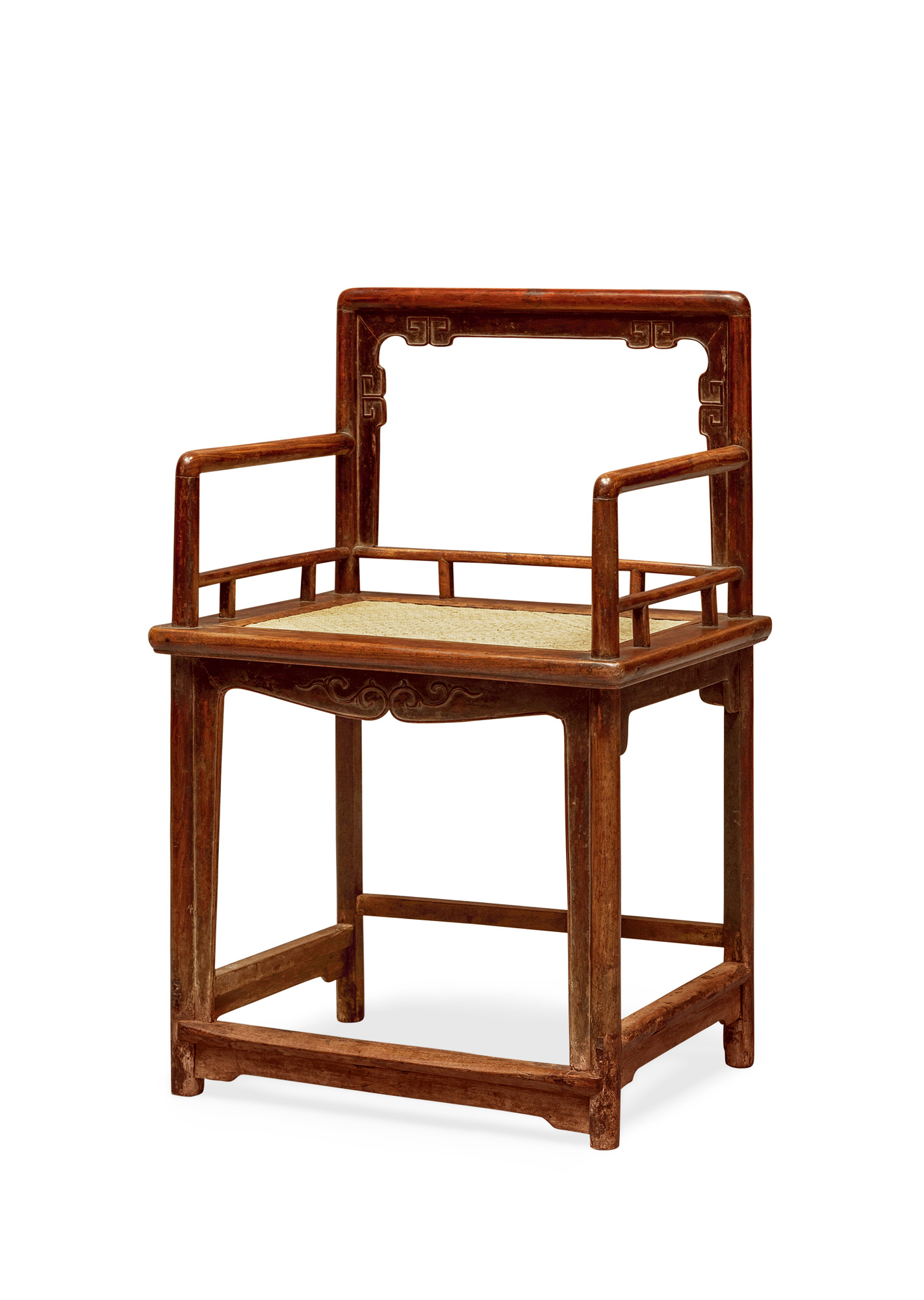 黄花梨券口靠背玫瑰椅-清隽明朗——明清古典家具精品-雅昌拍卖