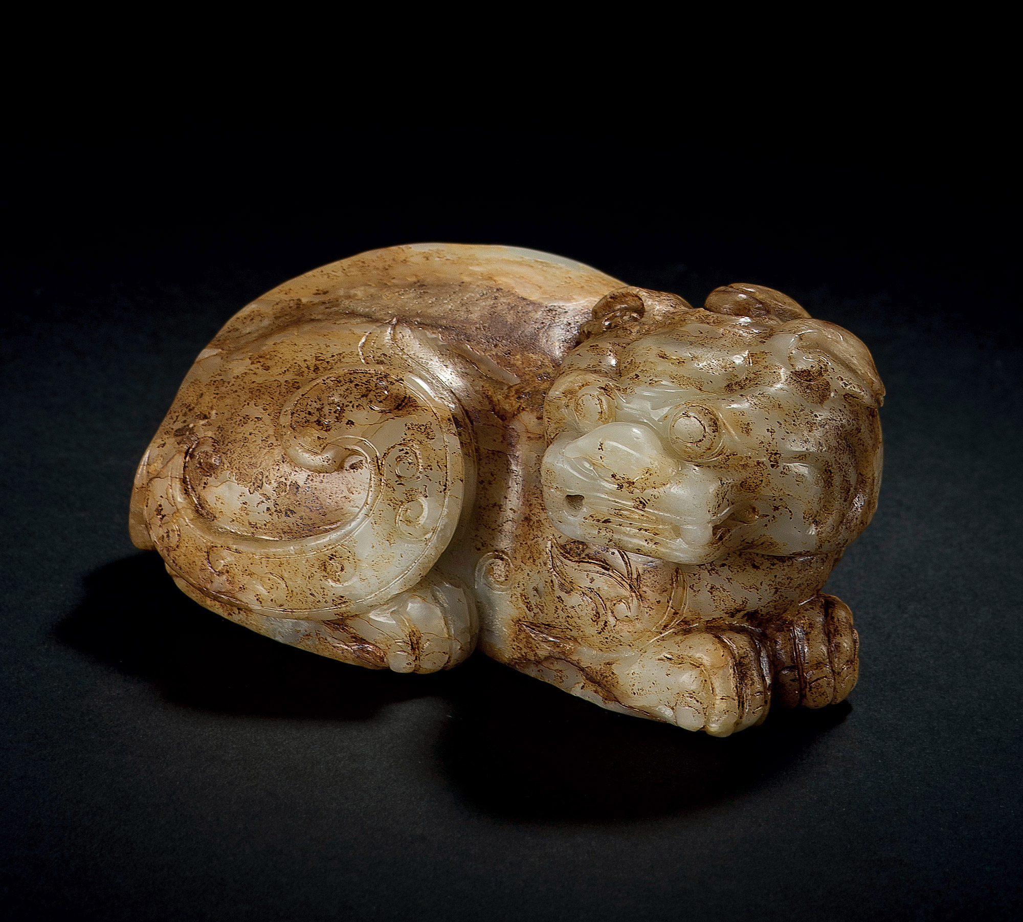 0425 明 白玉受沁狻猊